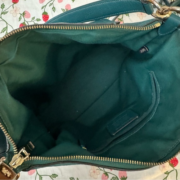 Coach Dark Teal Shoulder Bag - Picture 6 of 9